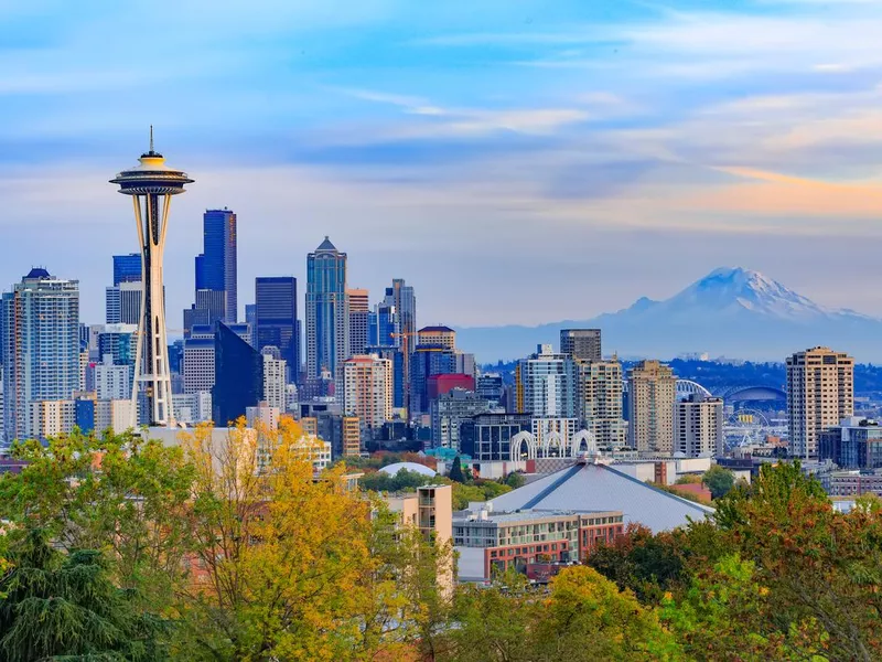 Space Needle and Seattle downtown