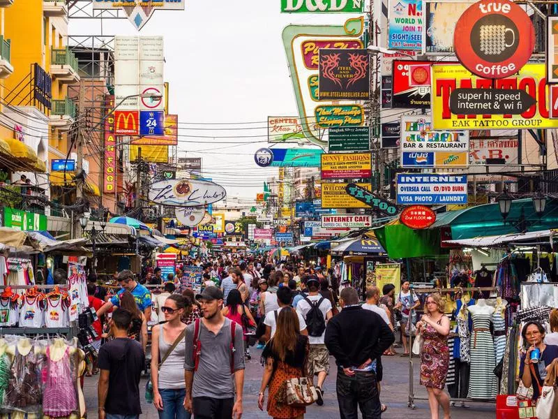 Khao San Road in Bangkok, Thailand