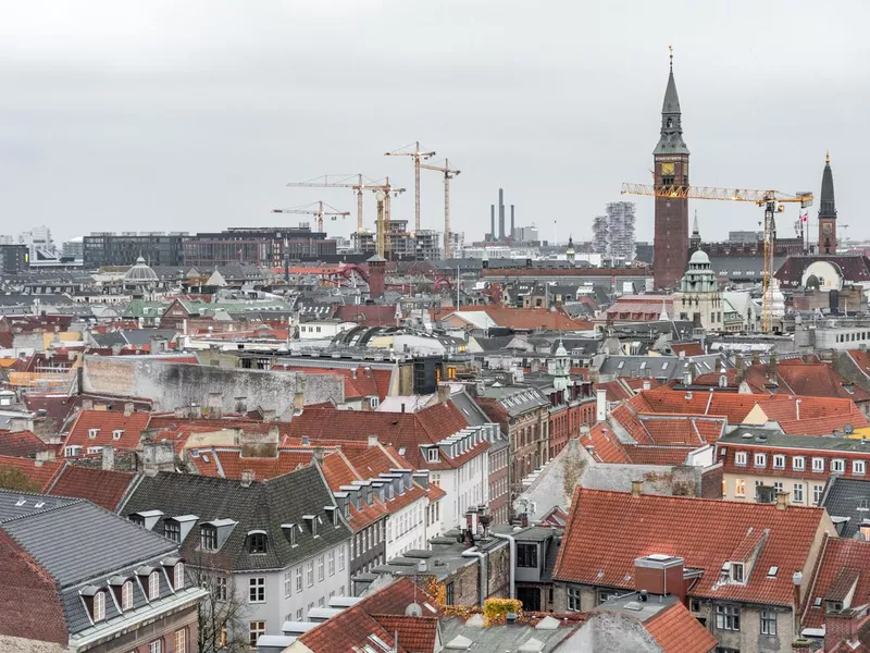 Copenhagen from the top of the round tower (Rundetaarn)