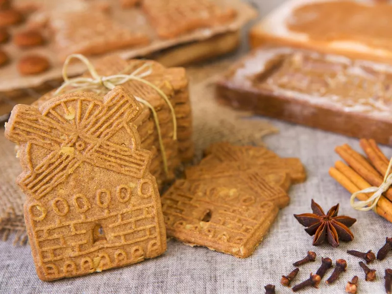 Typical Dutch speculaas cookies