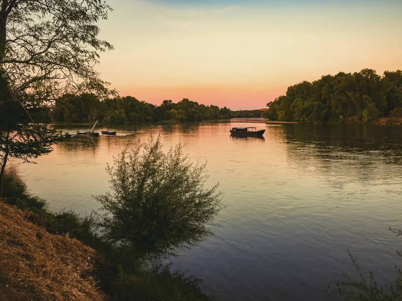 Sleepy Loire River at St Satur