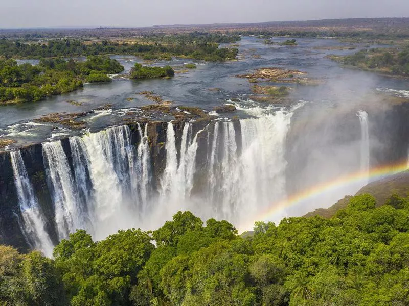 Victoria Falls in Zimbabwe and Zambia