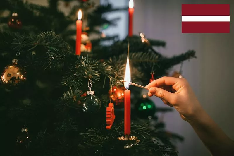 Latvian candle Christmas tree