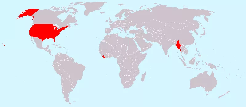 Map of Metric System Around the World