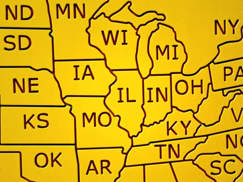 Map of the Midwest