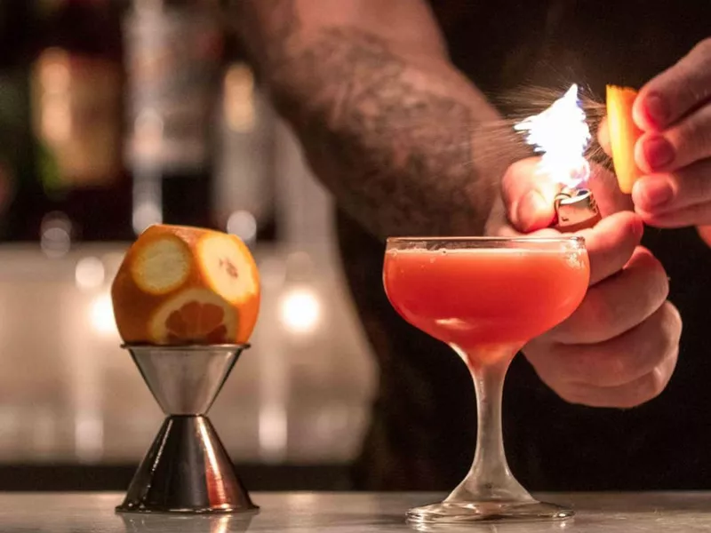 Bartender at the Violet Hour bar in Chicago