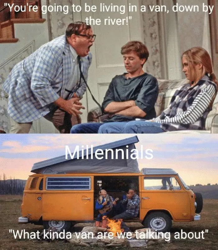 Millenial vanlife meme