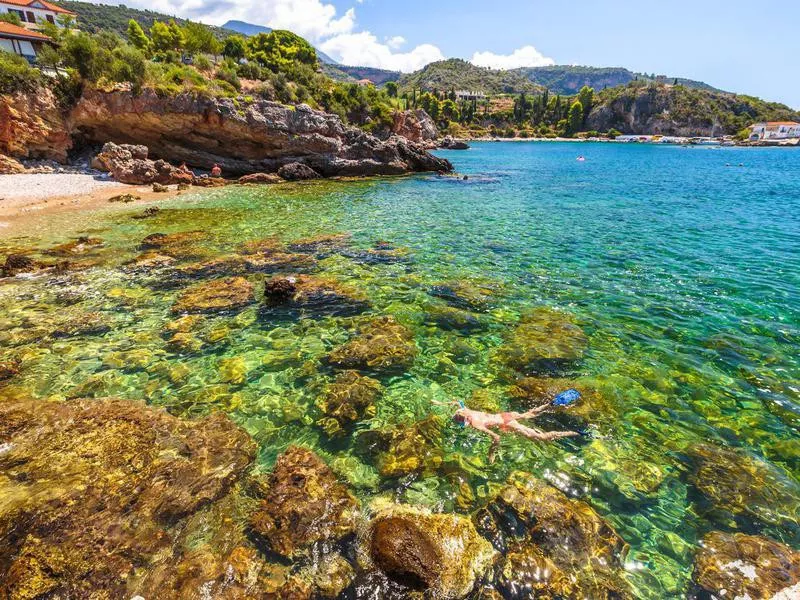 Foneas Beach in Kardamyli, Greece