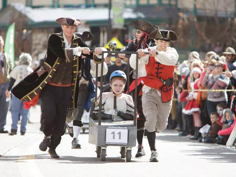 Contestants at the Emma Crawford Coffin Races