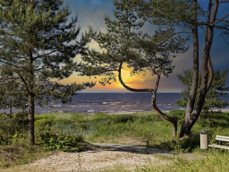 Sunset in Jurmala Latvia