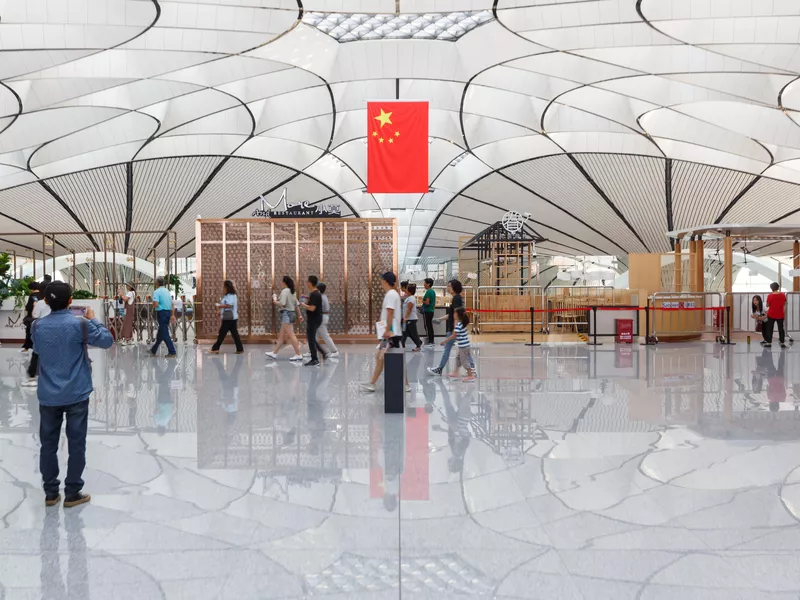 Beijing Daxing International Airport terminal in China