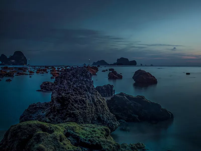 South Thailand island at night