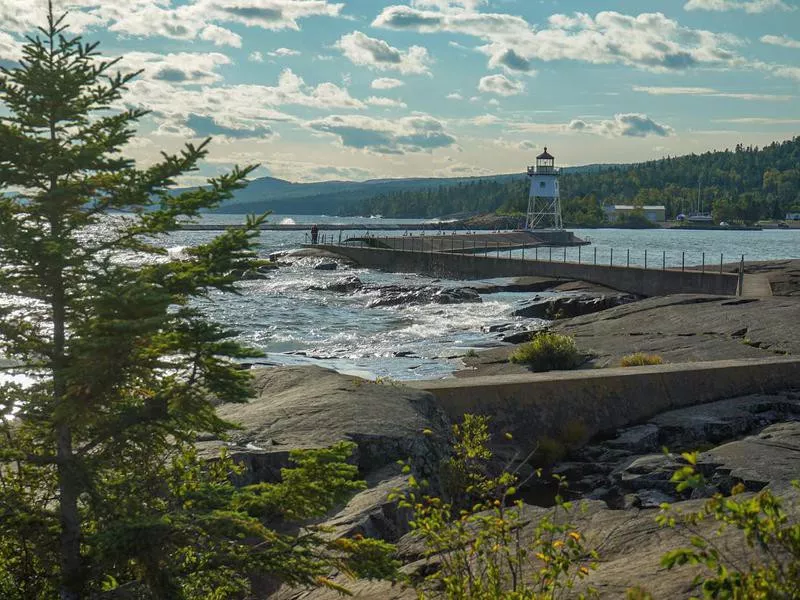 Lighthouse at Artists Point in Grand Marais, Minnesota