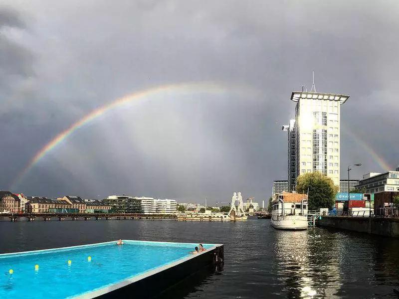 The Badeschiff pool in Berlin