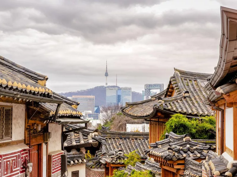 Bukchon Hanok Village in Seoul, South Korea