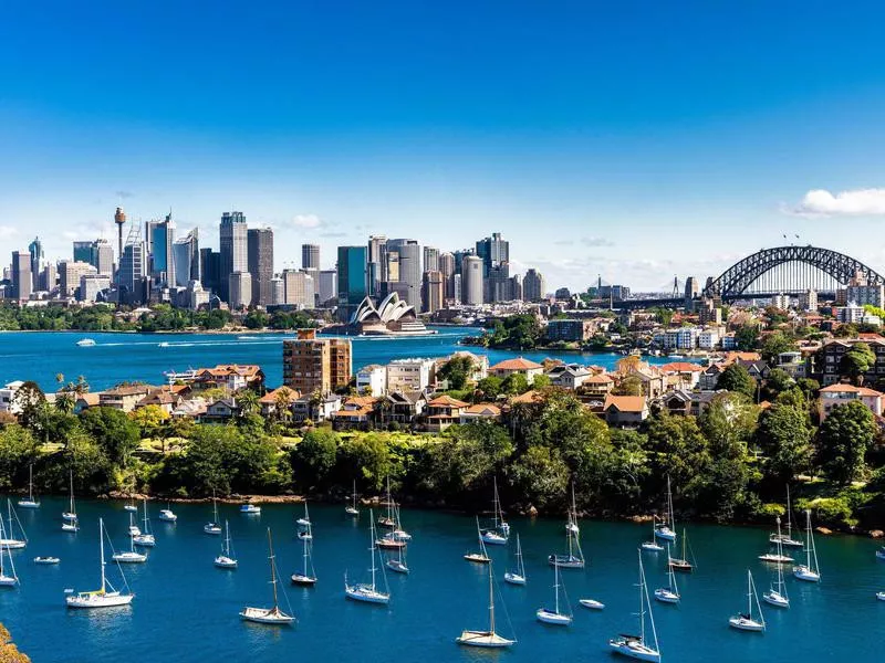 Sydney Harbor with boats