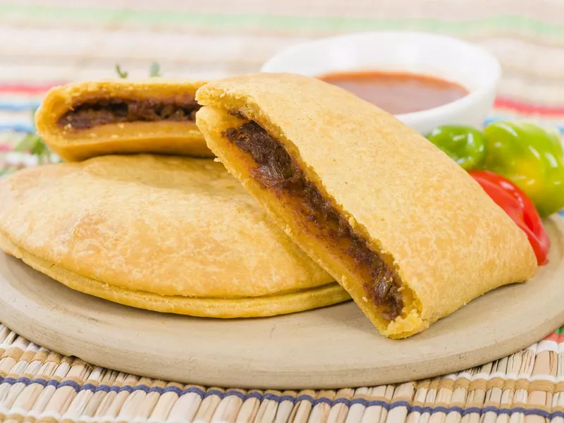 Jamaican jerk beef patty