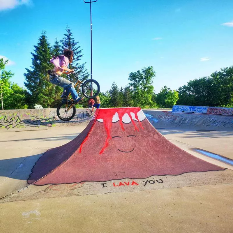 Skatepark street art in France