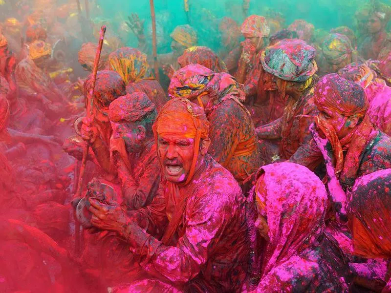 People celebrating Holi