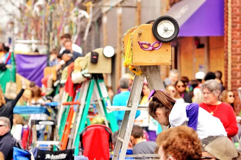 Ladders on the parade route