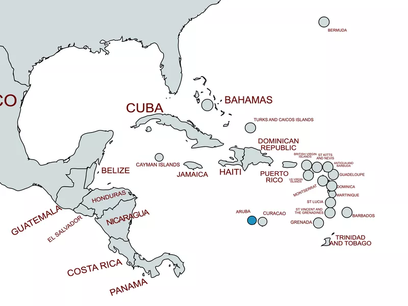 Aruba map