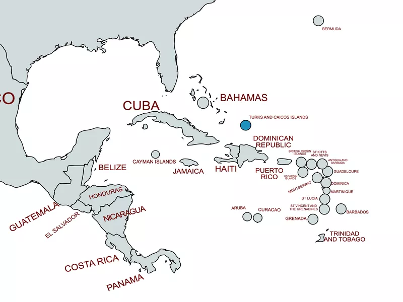 Turks and caicos map