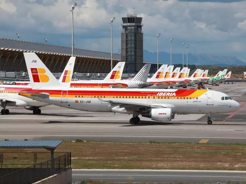 Iberia planes in Madrid