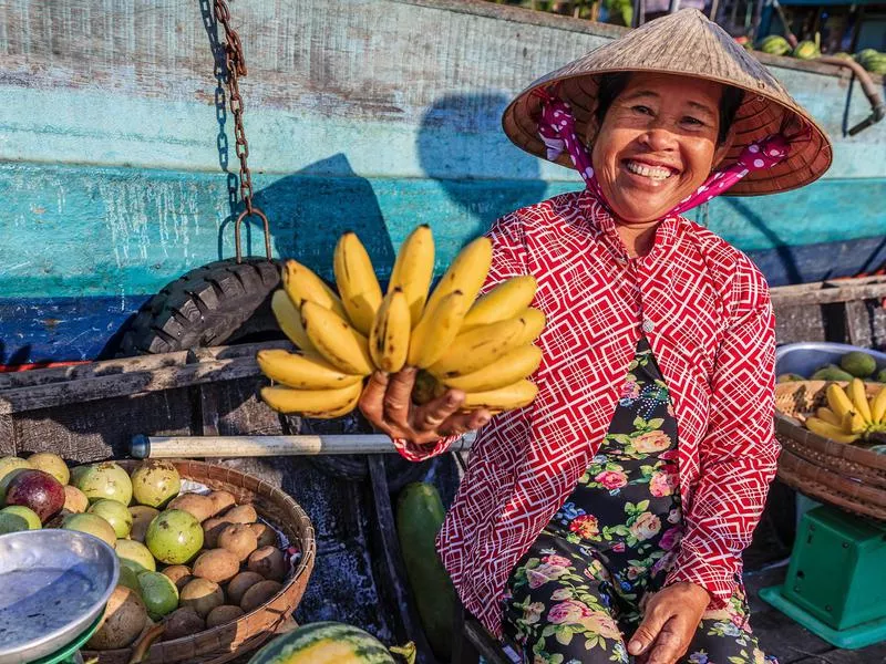 Vietnamese street food vendor