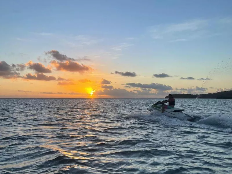 Jet skiing in Playa Santa, Puerto Rico