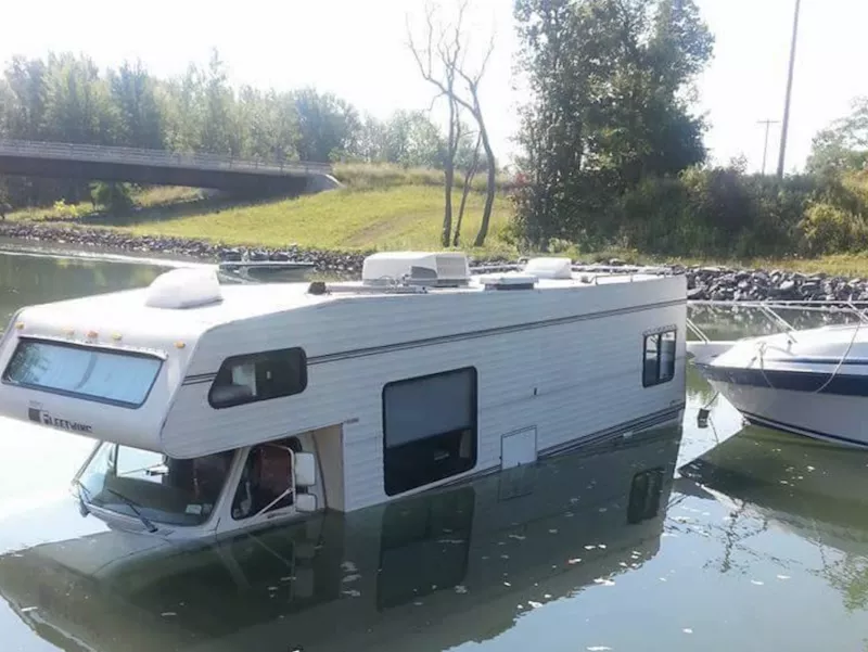 RV in the water