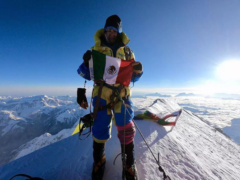 Woman at Summit of Kangchenjunga