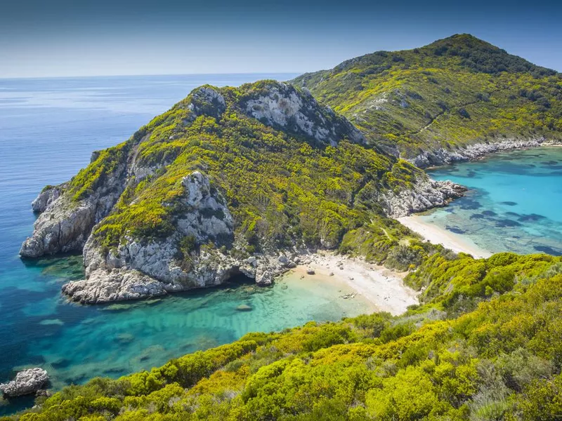 Porto Timoni beach, Corfu, Ionian Islands, Greece