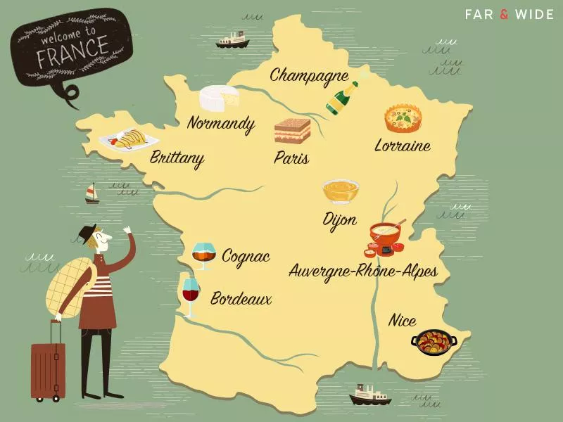 Culinary map of France