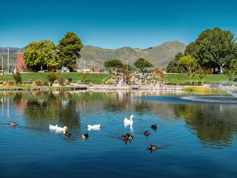 Los Alamos Park Pond New Mexico USA