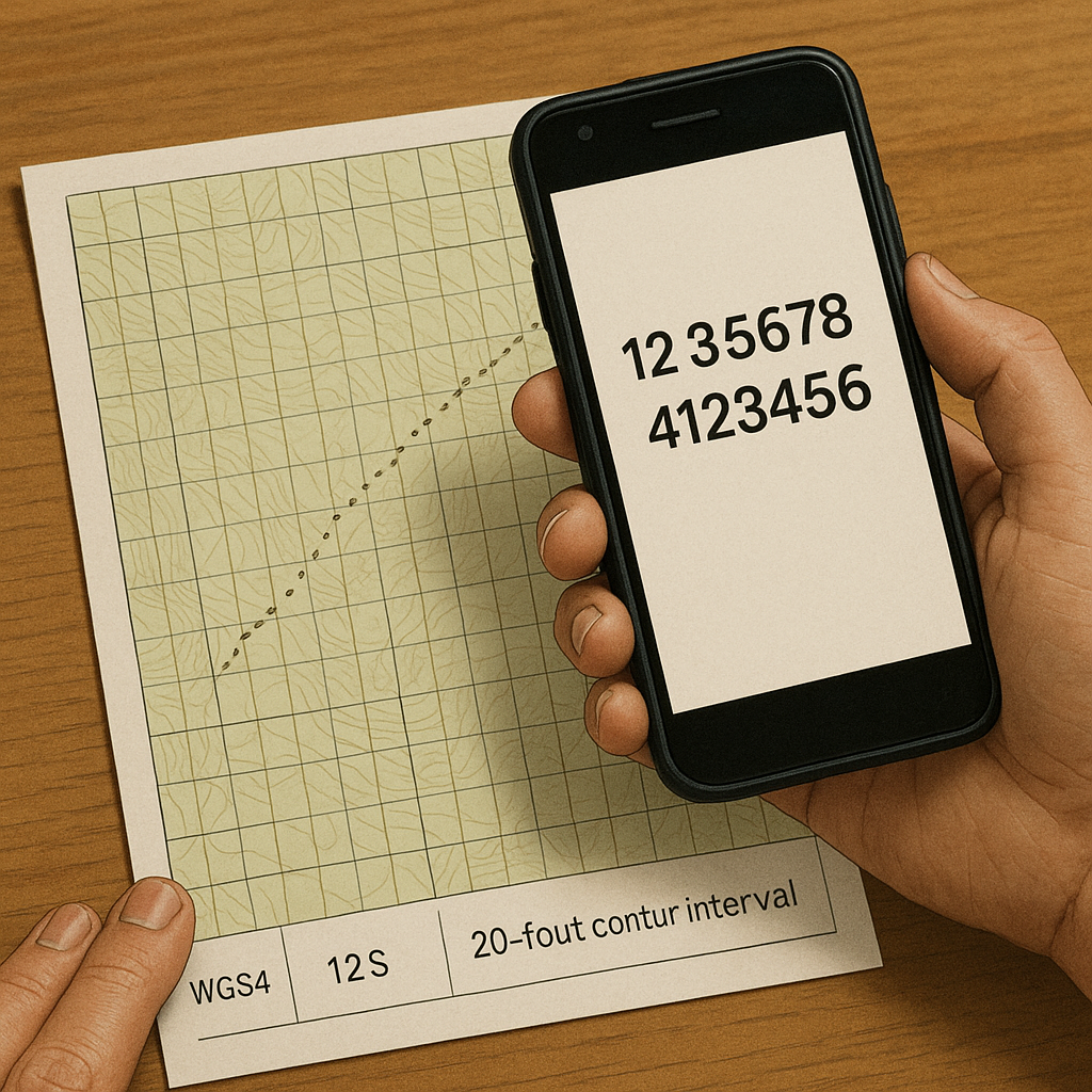 Paper map reconciliation: match your grid to your GPS