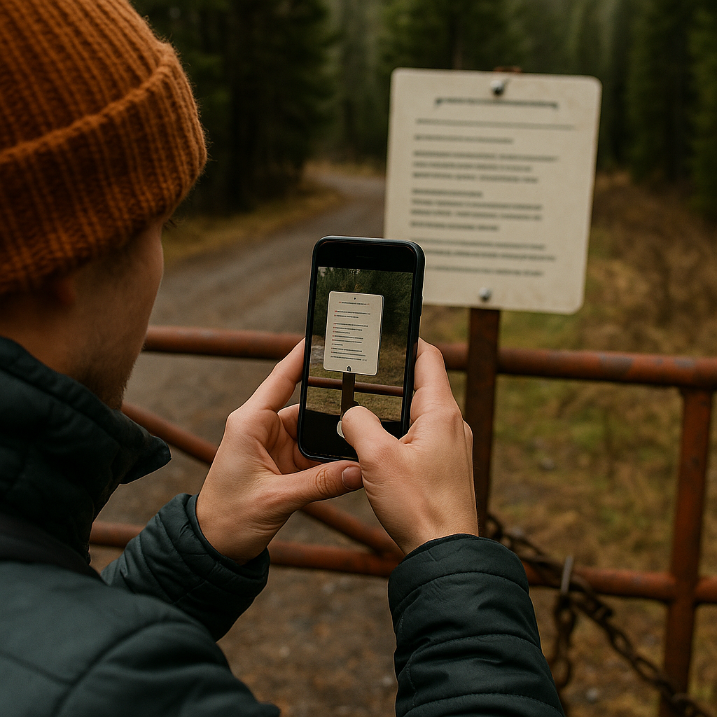 Screenshot the gate sign before your hands get cold
