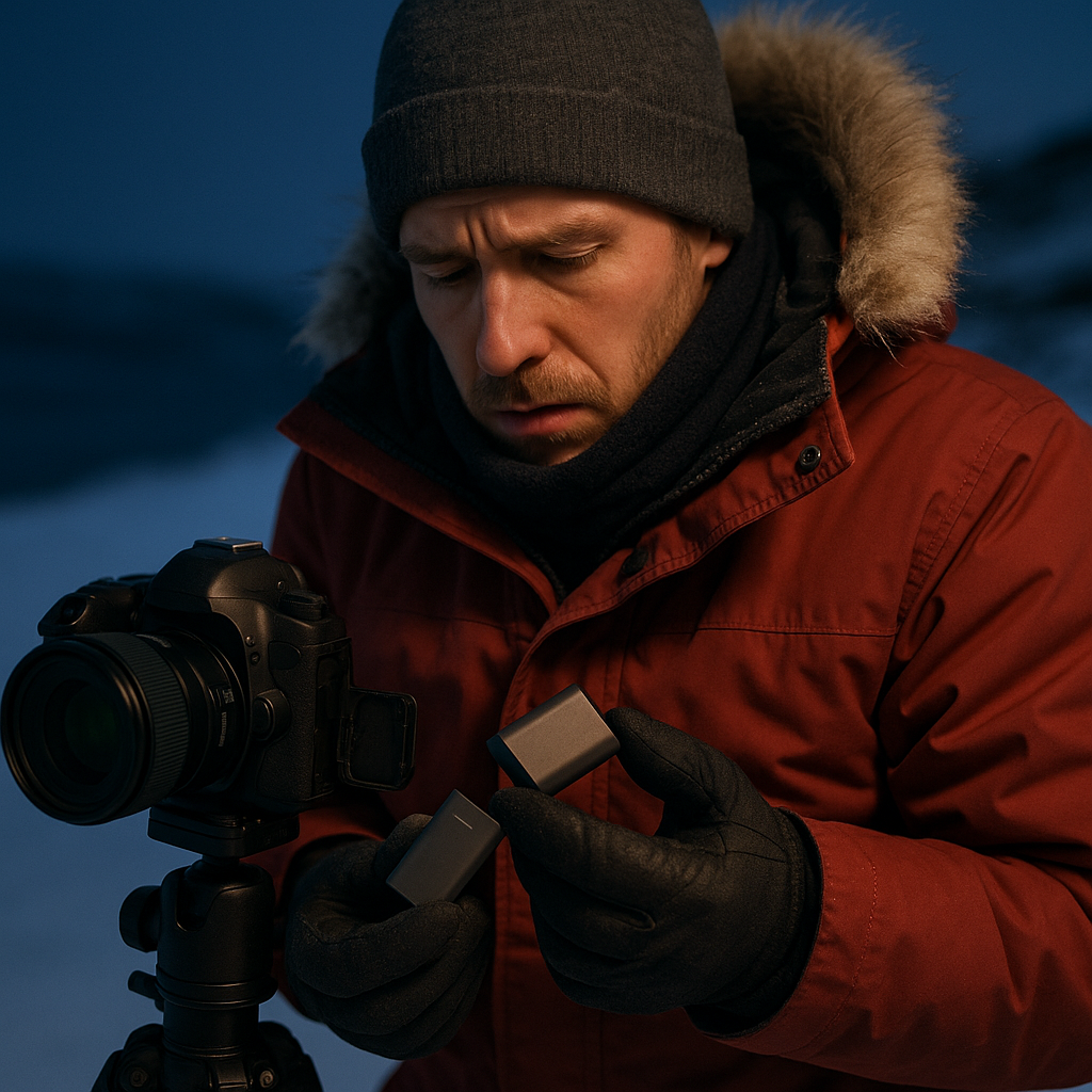 Your camera will freeze before you do, so pack around batteries