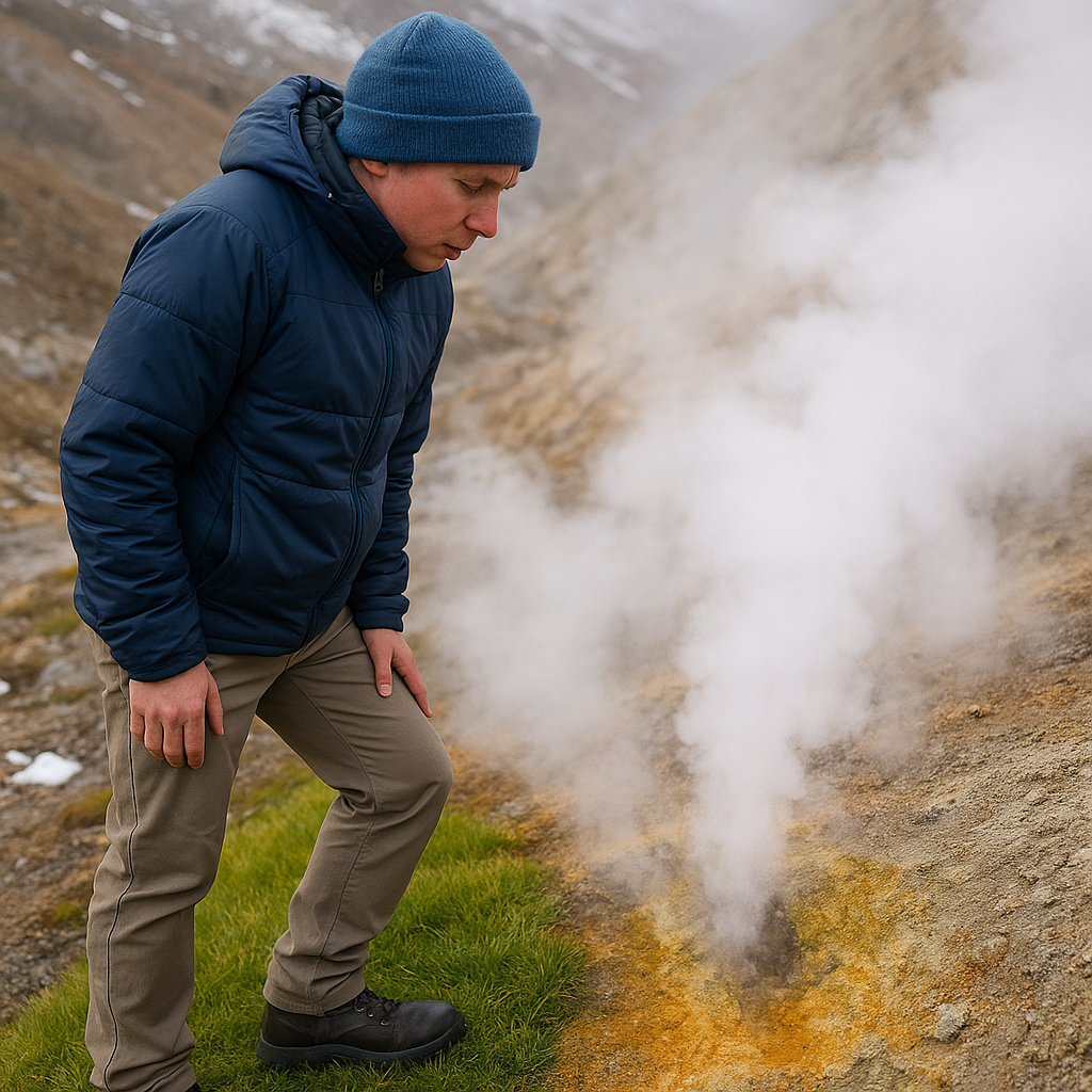 Warm ground, cold air: where fumaroles make their own rules