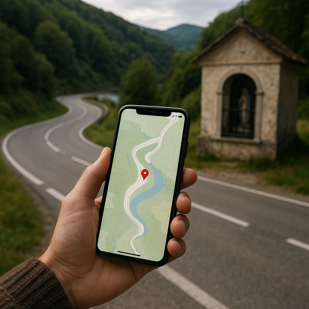 The bend shrine: where the road makes you choose